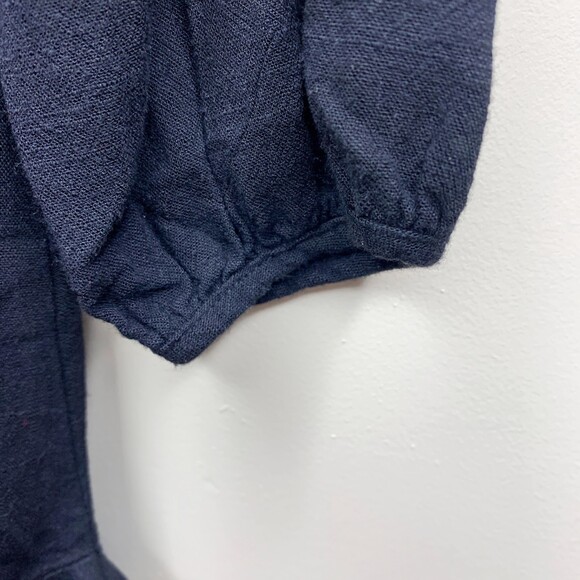 Umgee boho black linen long sleeve high low hem dress size small - Picture 9 of 11